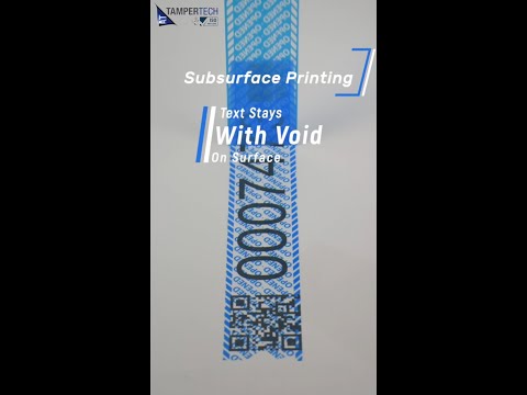 Subsurface printing on tamper evident box tape
