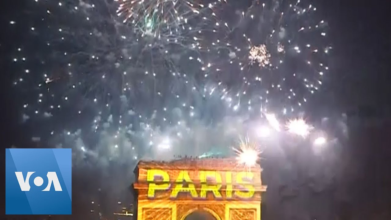 Light Show and Fireworks Ring in 2020 in France