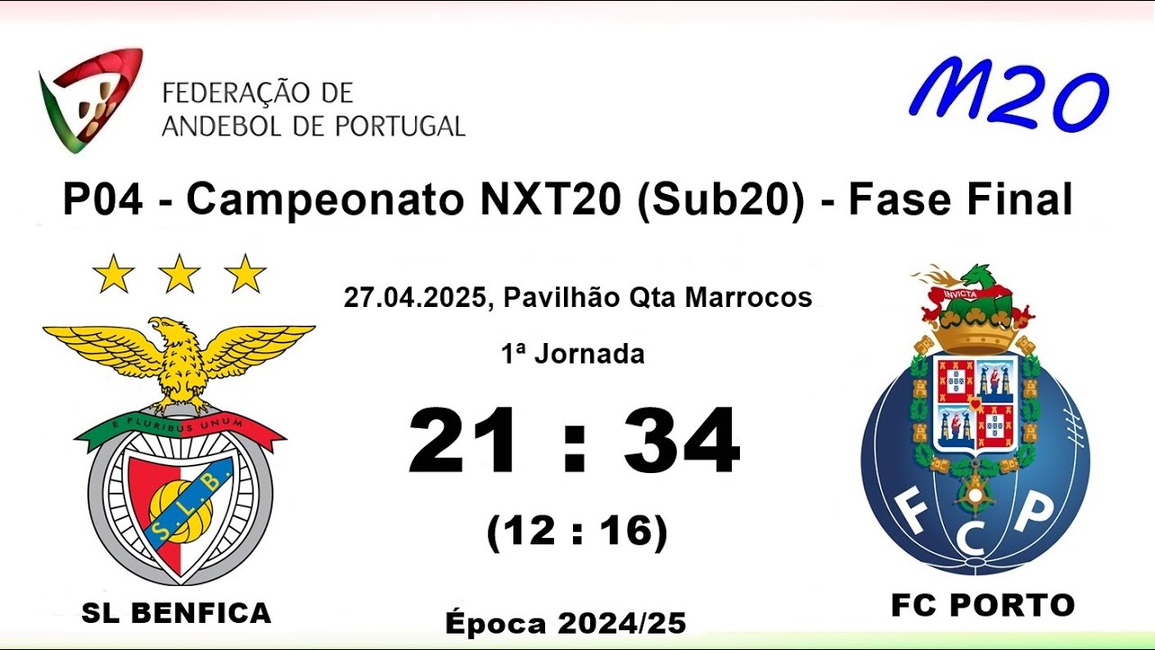 (SUB20) SL BENFICA 21X34 FC PORTO