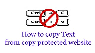 How to copy text from copy protected website