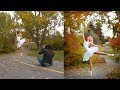 Fall Photoshoot with a Ballerina