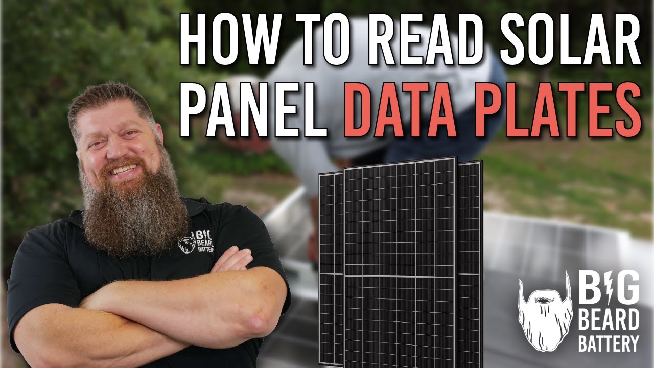 Solar Panel Data Plate