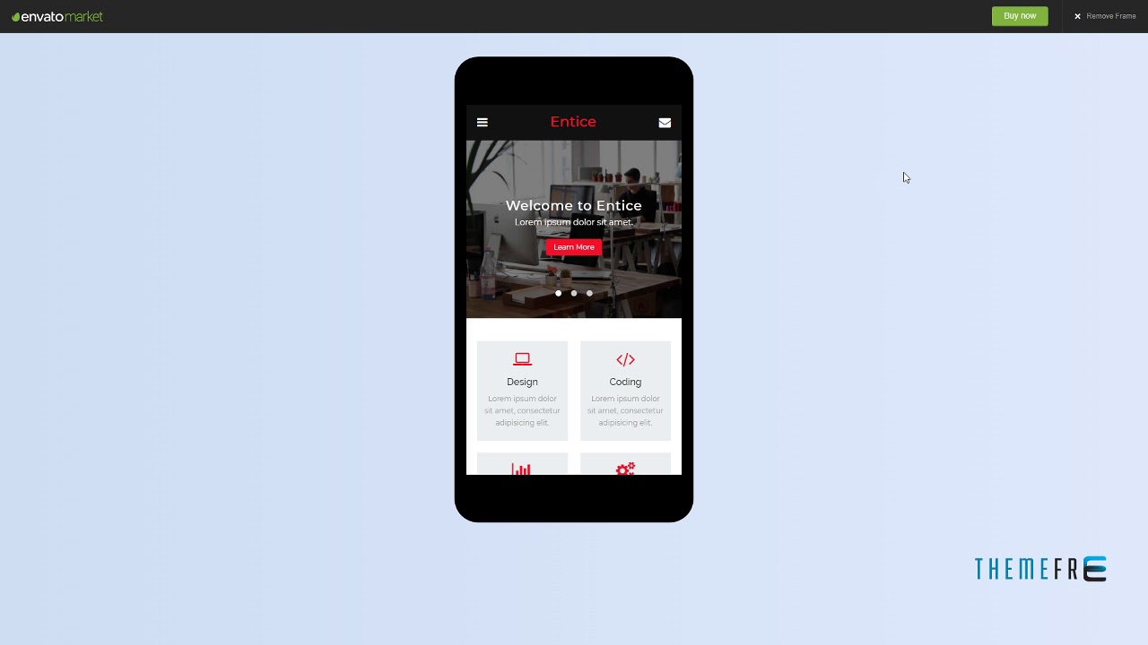 Entice - Multipurpose Mobile Template Entice - Multipurpose Mobile Template