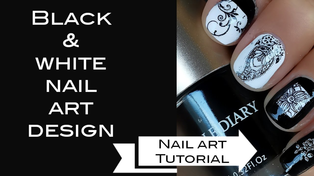 Black & White Nail Art Design | Deluxe Nails Sely