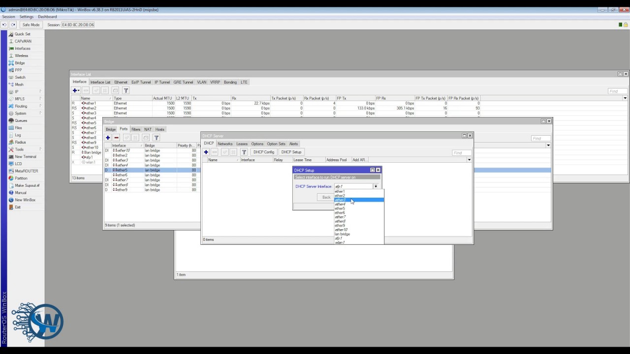 Mikrotik basic Internet Setup trough GUI - YouTube