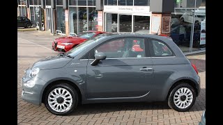 Fiat 500 1.0L Lounge in Tech House Grey.