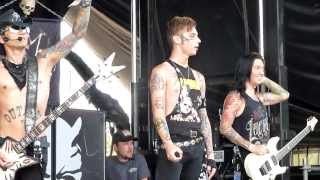 Black Veil Brides - Let You Down ( New Song ) - Live 8-3-13 Vans Warped Tour