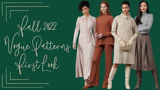 UPDATED! 2022 Fall Vogue Pattern Release First Look