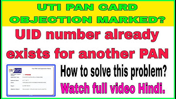 UID number already exists for another PAN How to solve this problem