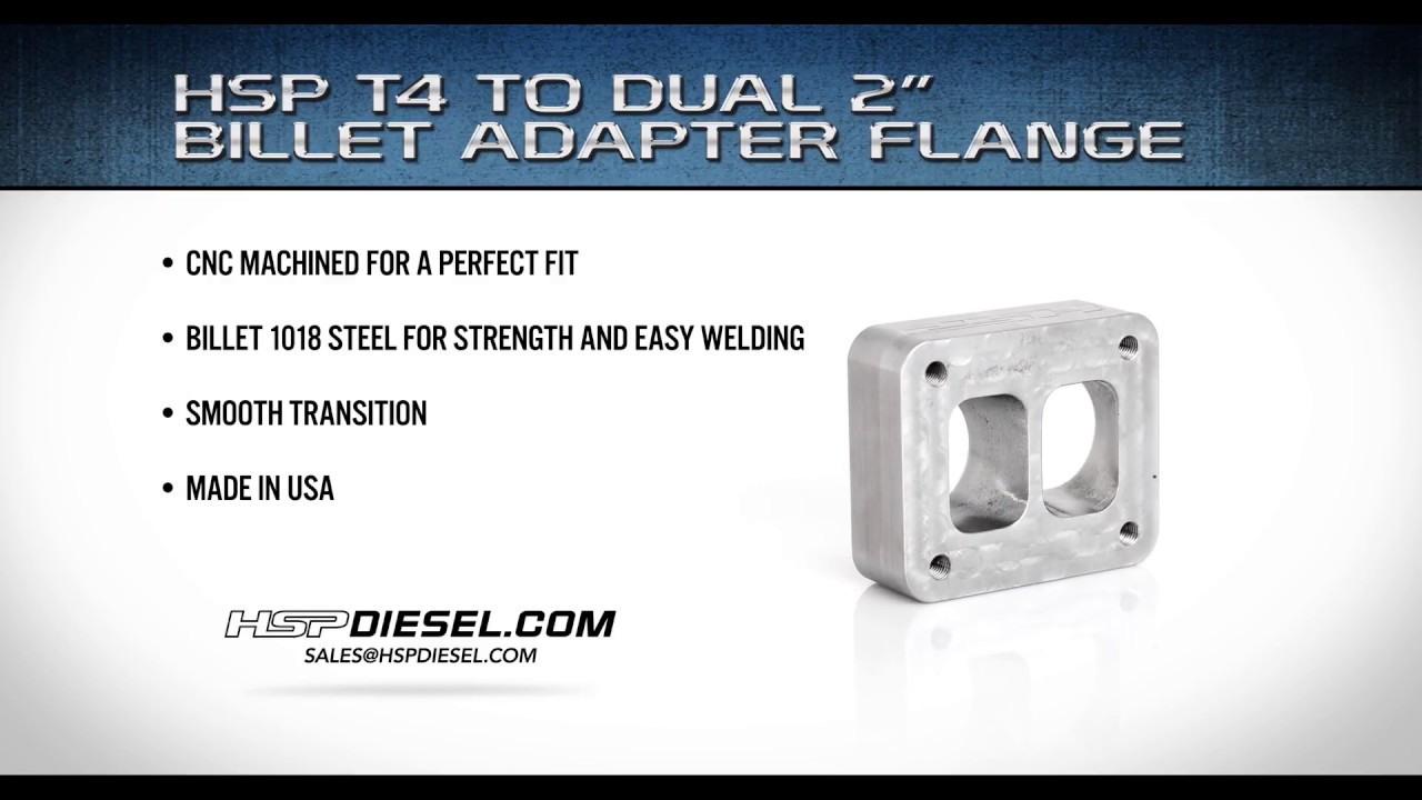 HSP T4 TO DUAL 2'' BILLET ADAPTER FLANGE