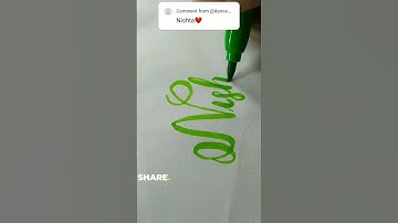 Nishta name in calligraphy #lettering #handlettering #calligraphy #name #art #shorts #ytshorts