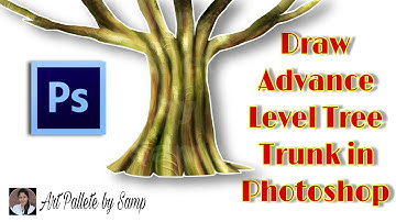Basic to Advance Tree Trunk Texture Detail Step by Step / Detailed Tree Trunk Drawing in Photoshop