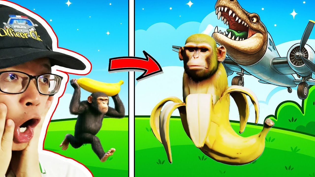 GTA5 I FOUND CHIMPAZINI BANANINNI IN LOS SANTOS | BANANA MONKEY #italianbrainrot #chimpanzee