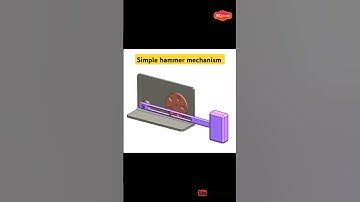 Simple hammer 🔨 mechanism . #mechanicalengineering #catia #mechanical #manufacturing