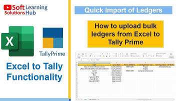 Bulk Ledger Masters Import from Excel to Tally | Excel to Tally Functionality