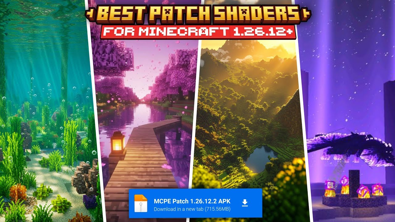Top 3 Best Shaders for Minecraft Patch 1.26.12 Update | MCPE Pacth 26. ...