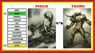 PISCES vs TAURUS Who is the strongest? mode street fighter