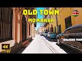 Real streets of mombasa old town rare to see on tv  silent walking tour in 4k  60fps