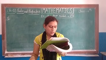 class 6th, maths, ch-12(Ratio and proportion), Ex -12.1 , (question 7 to 12)