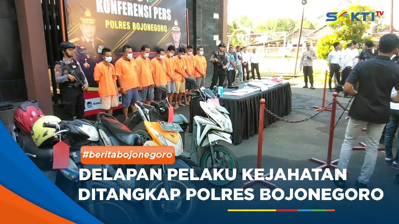 BOJONEGORO - Delapan Pelaku Kejahatan Ditangkap Polres Bojonegoro
