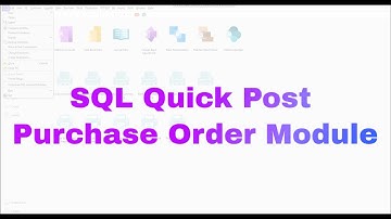 SQL Quick Post Purchase Order Module