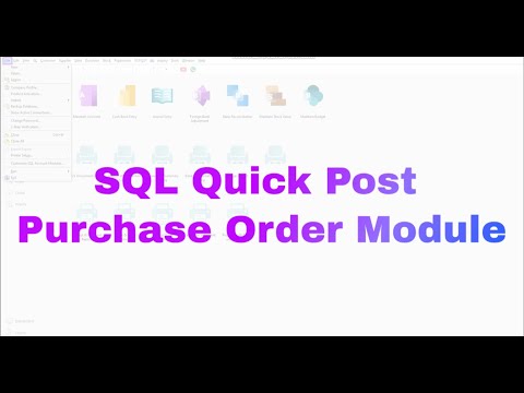 SQL Quick Post Purchase Order Module
