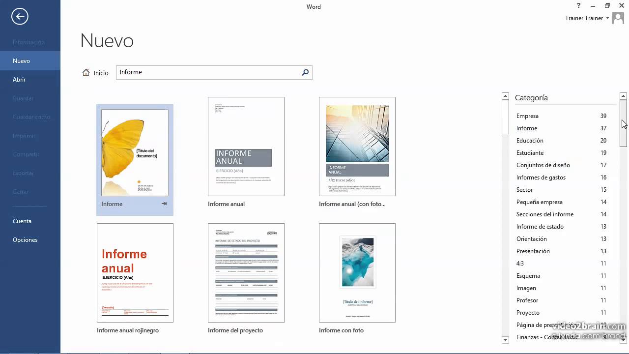 01 Pantalla de Inicio Word 2013 - YouTube