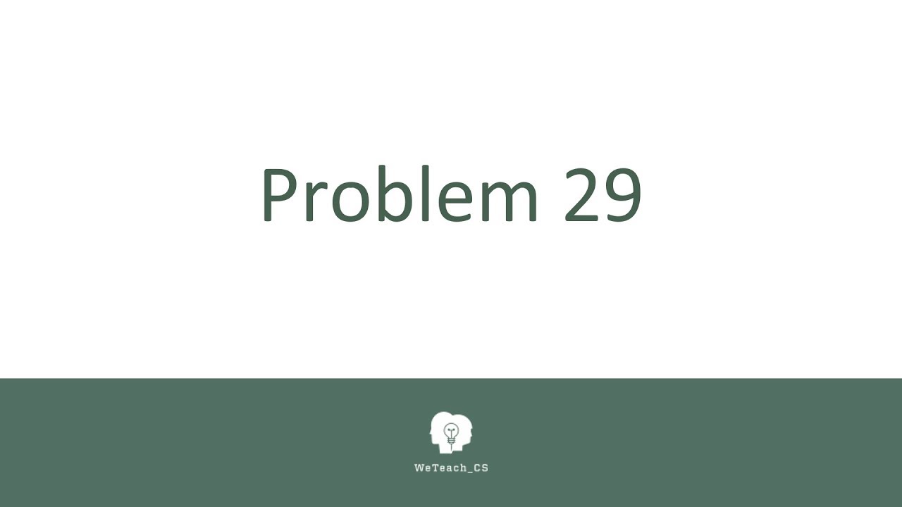 Problem 29. - YouTube