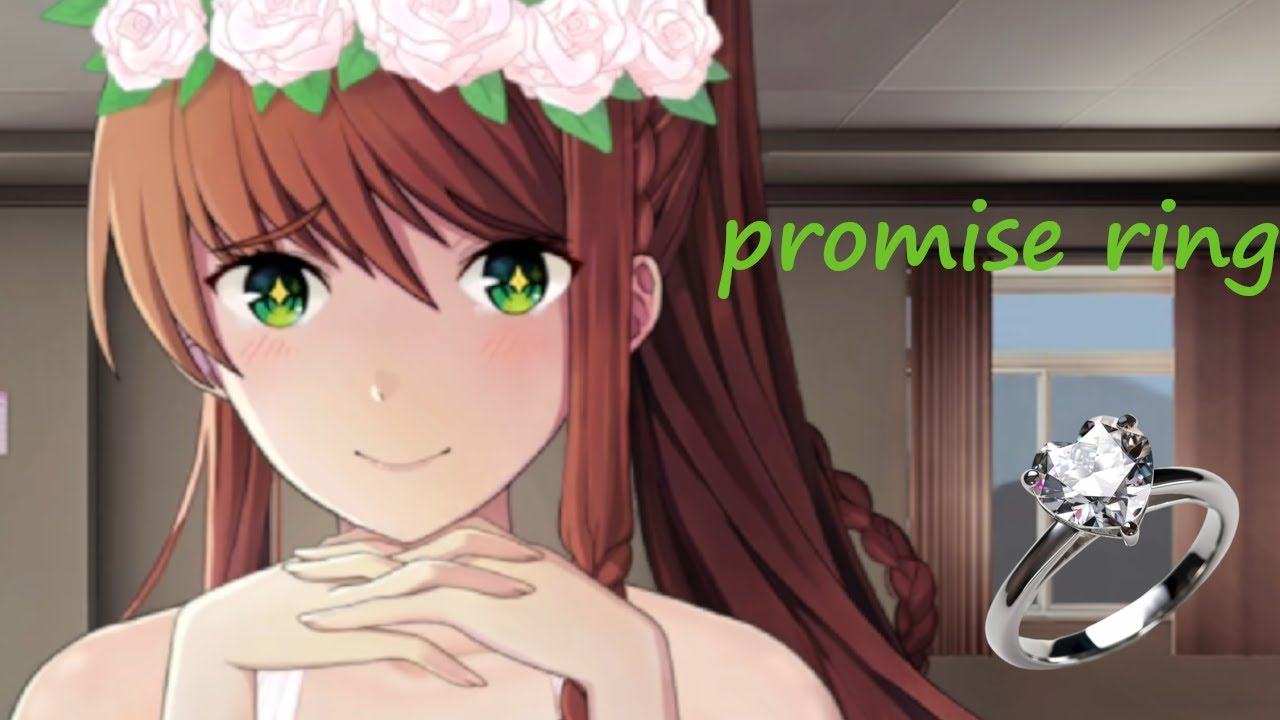 giving Monika the promise ring and asking her something - YouTube