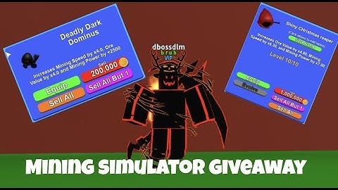 Mining simulator GIVEAWAY!!! (Its over, I keep getting people giving the username late)