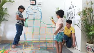 STEM TOY. Straws And Connectors. Construction Set. Creative Game. Engineering   Building.