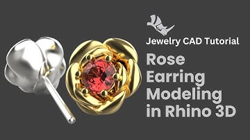 Rhino 3D Tutorial: Designing 3D Rose Earrings | Jewelry CAD Techniques #467