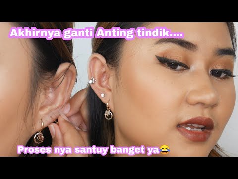 Proses Ganti Anting Tindik baru-Pierching