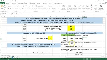 Cómo Calcular Porcentajes en Excel - Parte II / Ejercicios Resueltos