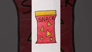 How to Make Chips Packet #snacks #kidstvforfun #drawing #funny #coloring #shorts #trending #art