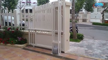 Cổng Trượt Tự Động Mở 2 Cánh 2 Bên