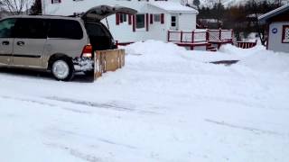 SIMPLE 'Mini Van Snow Plow' 2. Hooks up In 1 Minute!!!