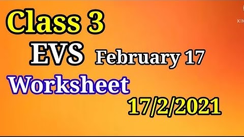 CLASS 3 /EVS/ VICTERS CLASS WORK SHEET/FEBRUARY 17