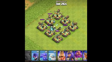 Deadly X-Box Base vs Max Dark Elixir Troops Clash of Clans #shorts