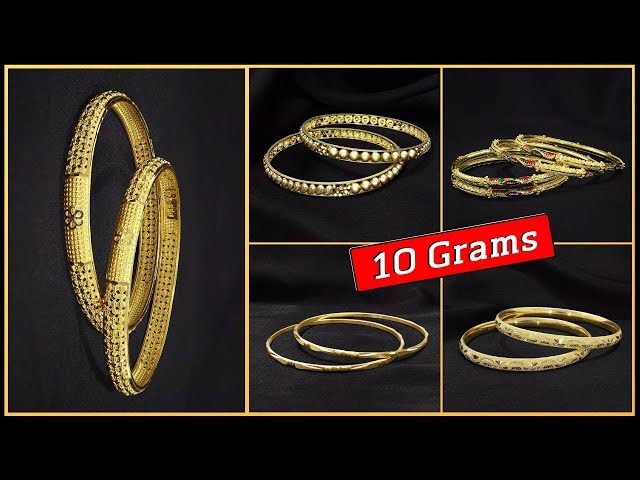 gold bangles designs with weight price | 10 gram gold bangles design |  kangan design | gold chudiyan | Gold bangles, Gold bangles design, Bangles