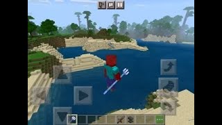 How to make a Trident boomerang in Minecraft PE screenshot 5