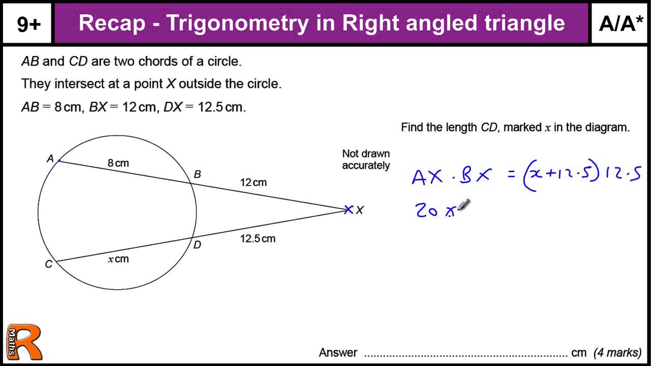 How To Do Circle Theorems A A Gcse Higher Maths Worked Exam Paper Revision Practice Help Youtube