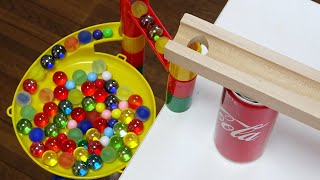 Marble Run Race ASMR ☆ Wooden Marble Run Course \& Coca-Cola Building