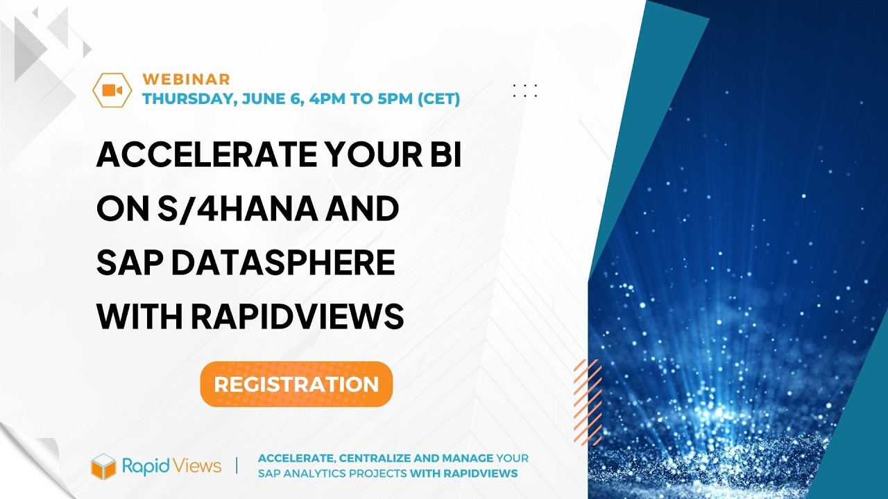 Accelerate your BI projects on SAP S 4HANA with RapidViews Business Content