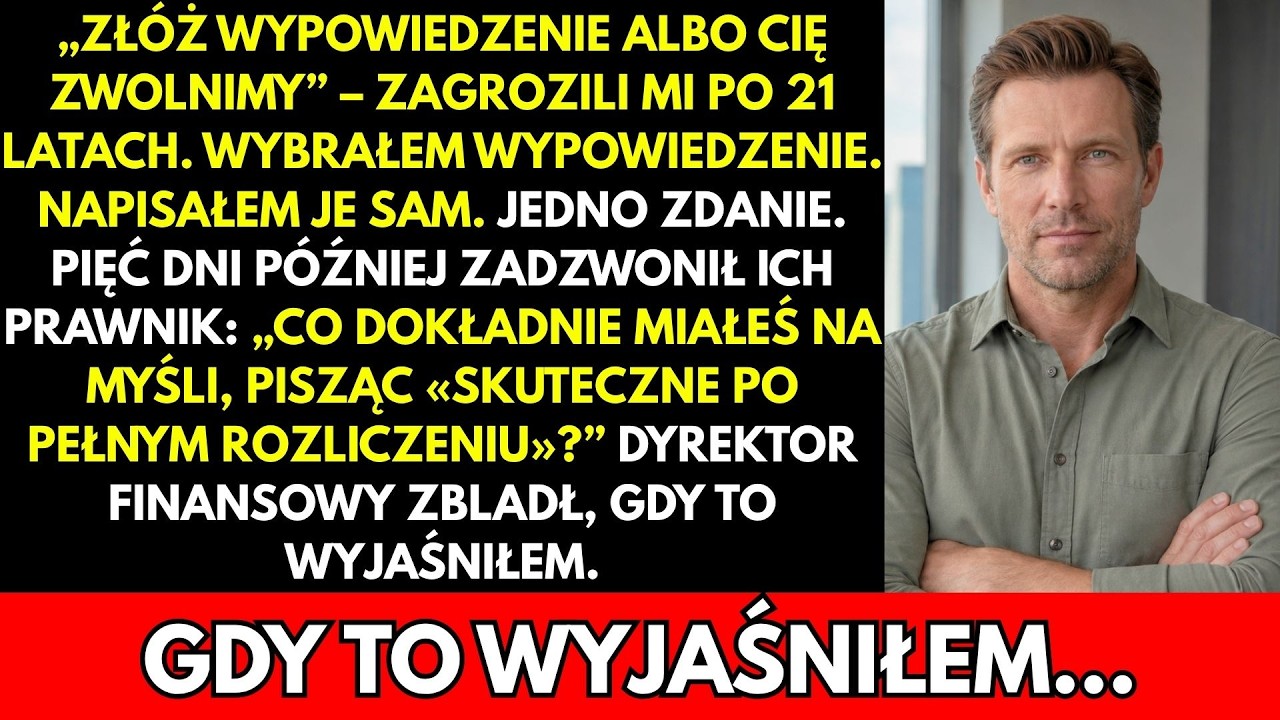 „Natychmiast podpisz to oświadczenie o rezygnacji albo zwolnimy cię tu i teraz” – usłyszałem, gdy Konrad Marecki przesunął w moją stronę grubą teczkę. Siedziałem naprzeciwko czwórki ludzi, których...