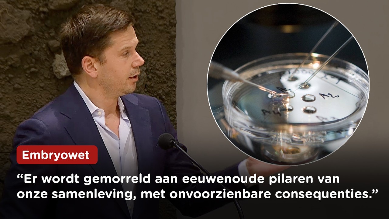 Thumbnail "Ik heb met de nodige walging van dit voorstel kennisgenomen", Van Meijeren (FVD) over embryowet