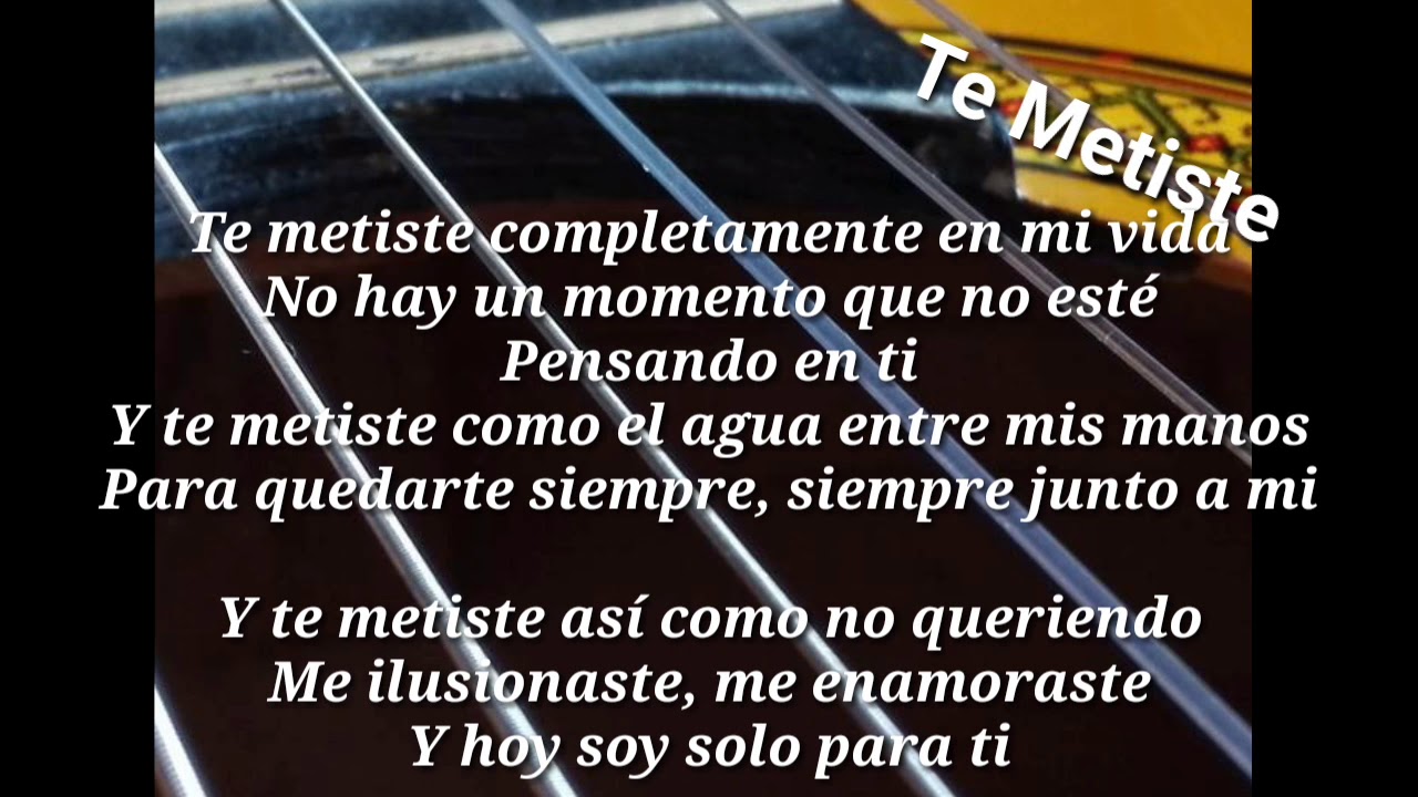 Te metiste Ariel Camacho (lyrics/letra)🍺 YouTube
