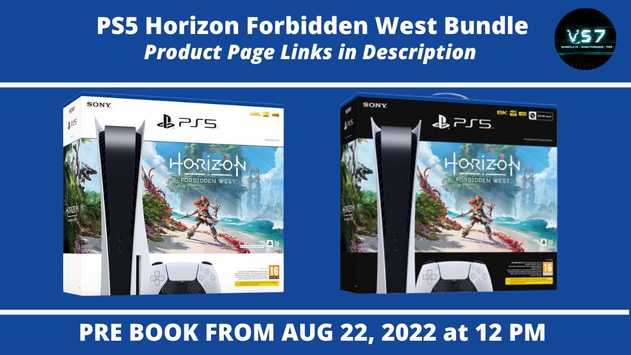 PS5 Horizon Forbidden Bundle, Product Page Links in Description 