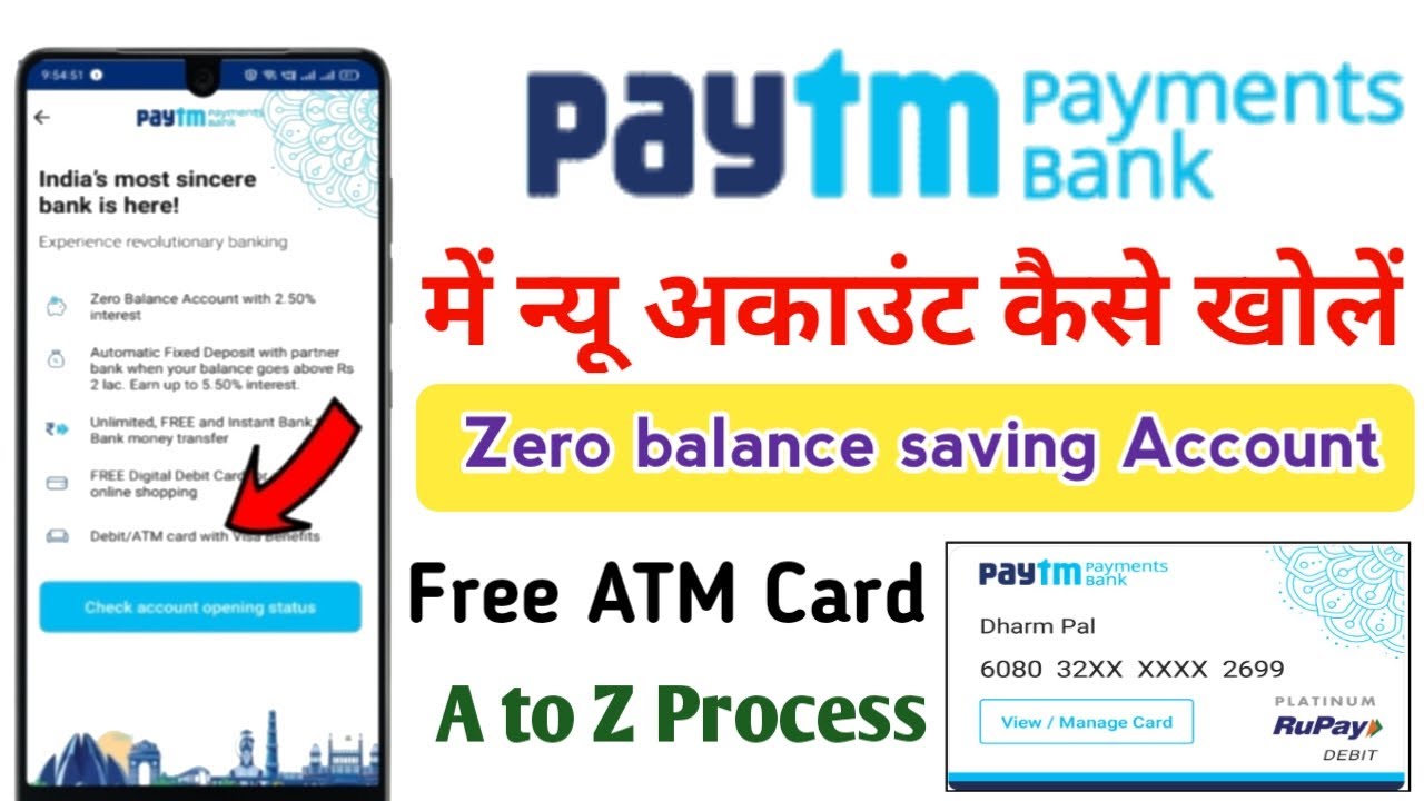 Paytm Paytment bank account opening process | paytm payment bank me ...