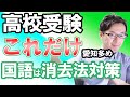 【高校受験】国語は読解問題と古典漢文と文法問題　今できる対策は！？【#高校受験これだけおさえろシリーズ】